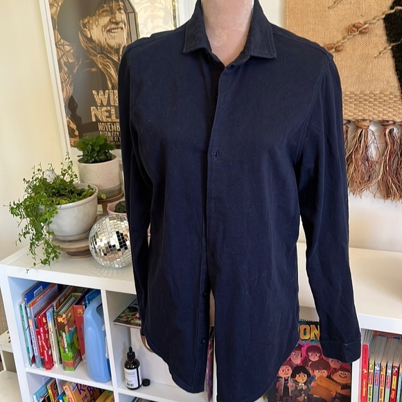 Tailorbyrd navy button up, Sz L - Picture 1 of 6